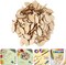 Wooden Crafts Wood Fish Cutout 50pcs Unfinished Wooden Shapes Mini Fish Shaped Slices Pieces DIY Embellishment for Summer Ocean Nautical Decoration Wooden Animals